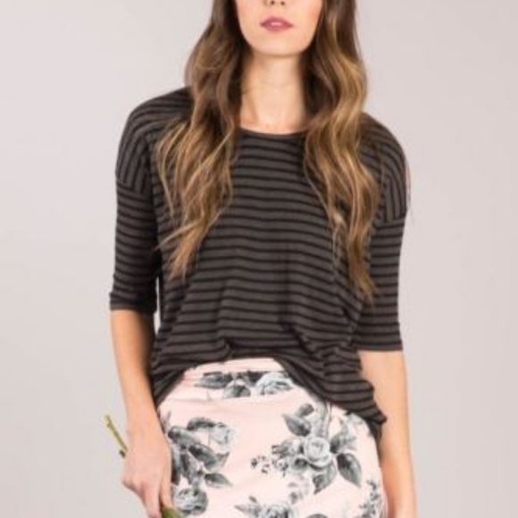 Agnes & Dora Tops - NWT Agnes & Dora Hi Lo Grey/Black Tunic  TALL  M